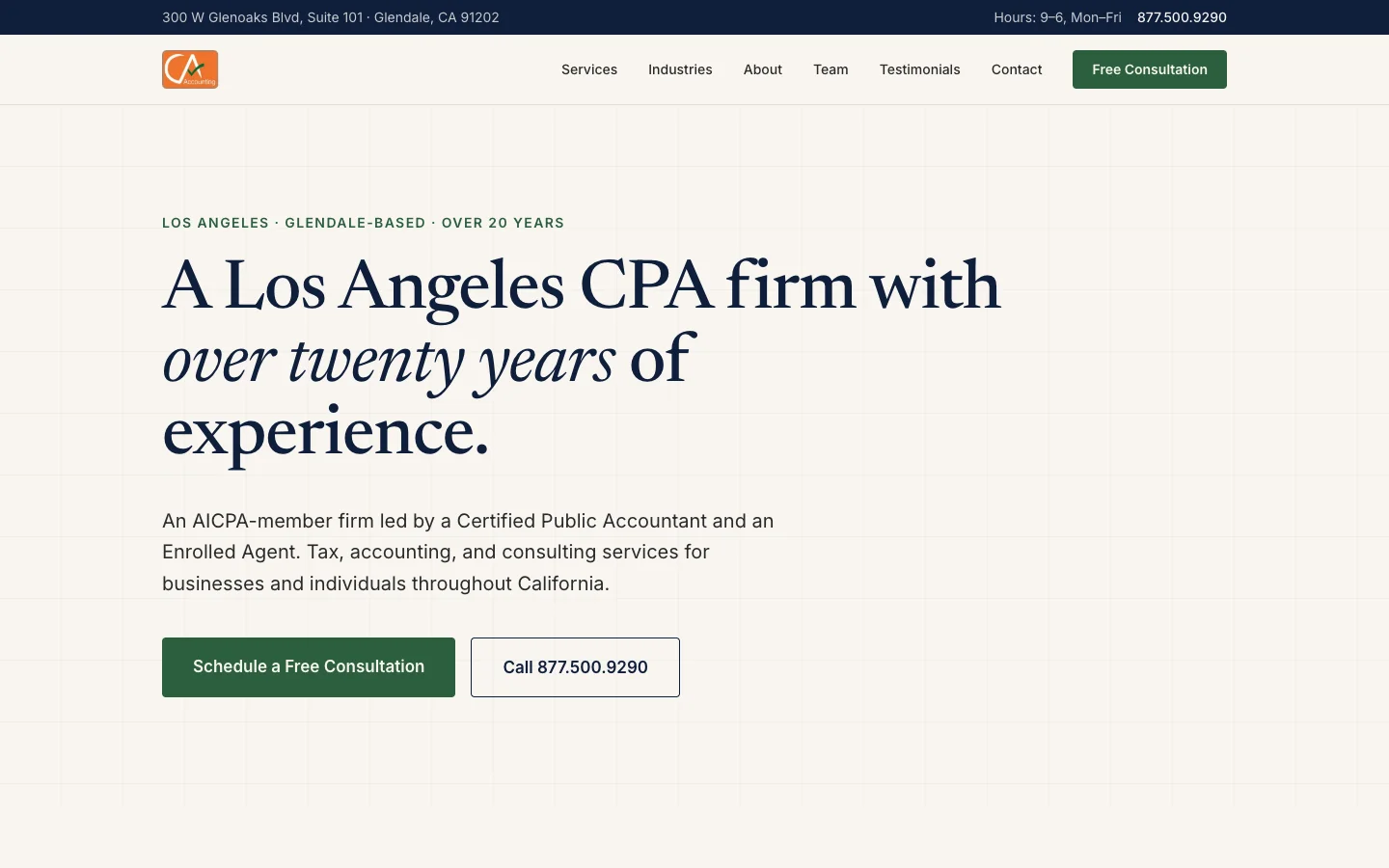 CA Accounting — Financial Services